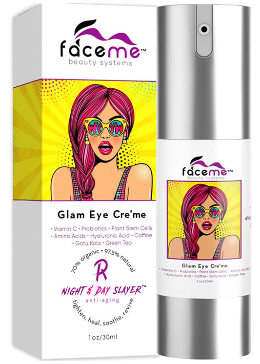 Eye Cream, Anti-Aging + Youth Promoting, Antioxidants & Botanicals- Vanquish Puffiness, Slay Inflammation, Super Hydrate, Smooth Fine Lines, Tighten & Firm with Caffeine, Plant Stem Cells 1 oz