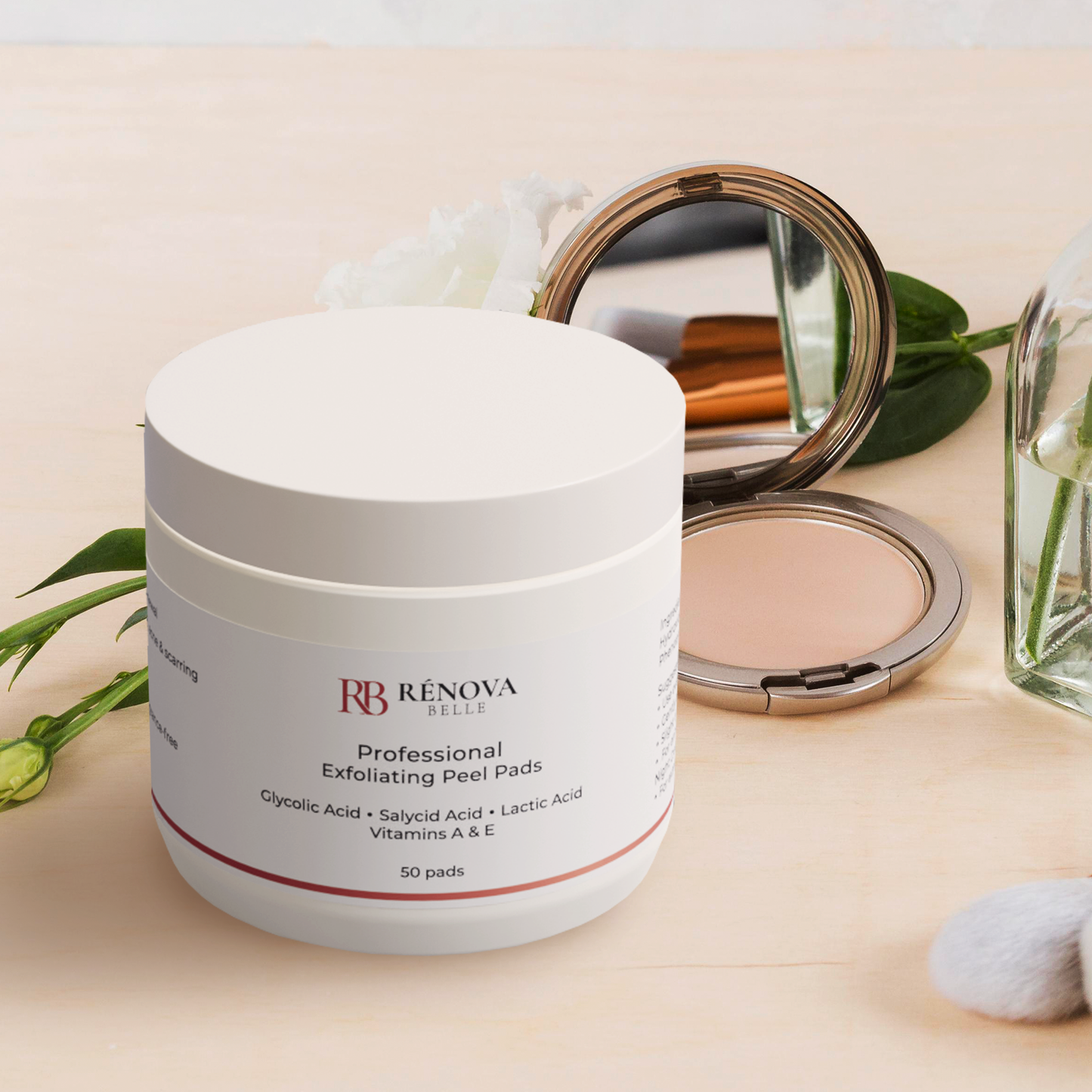 Glycolic Acid 15% + Salicylic Acid + Lactic Acid - Acne Treatment Exfoliating Pads