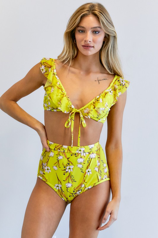 FLORAL PRINTED SWIMMEAR SET