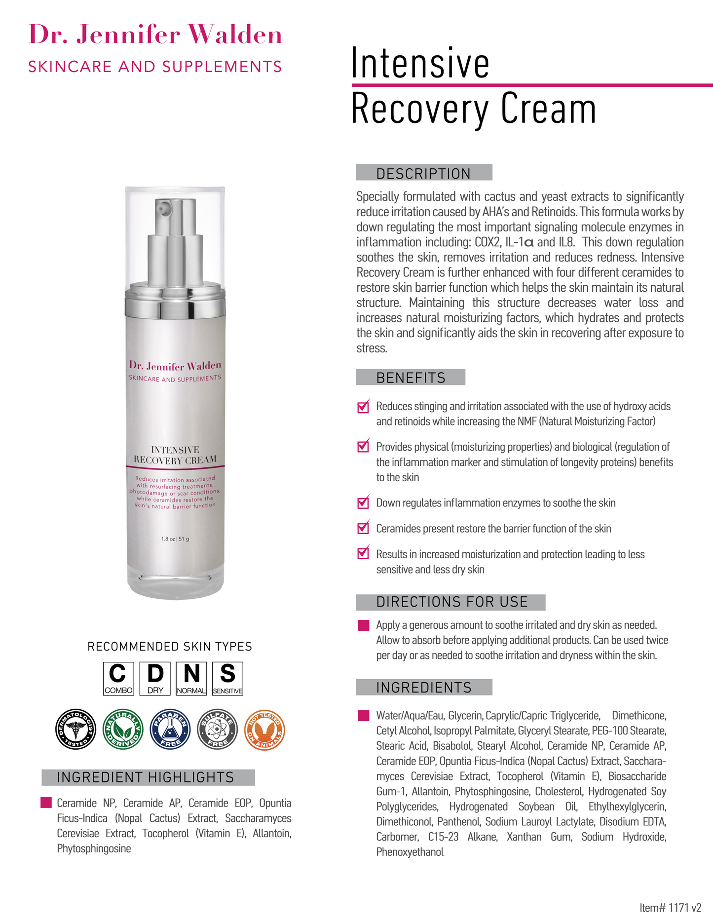 INTENSIVE RECOVERY CREAM