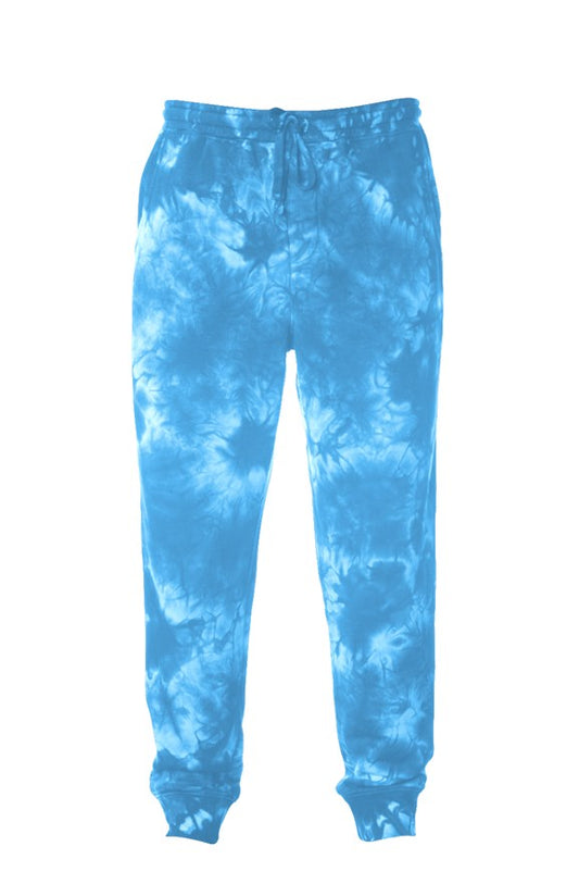 Light Blue Crystal Tie Dye Joggers