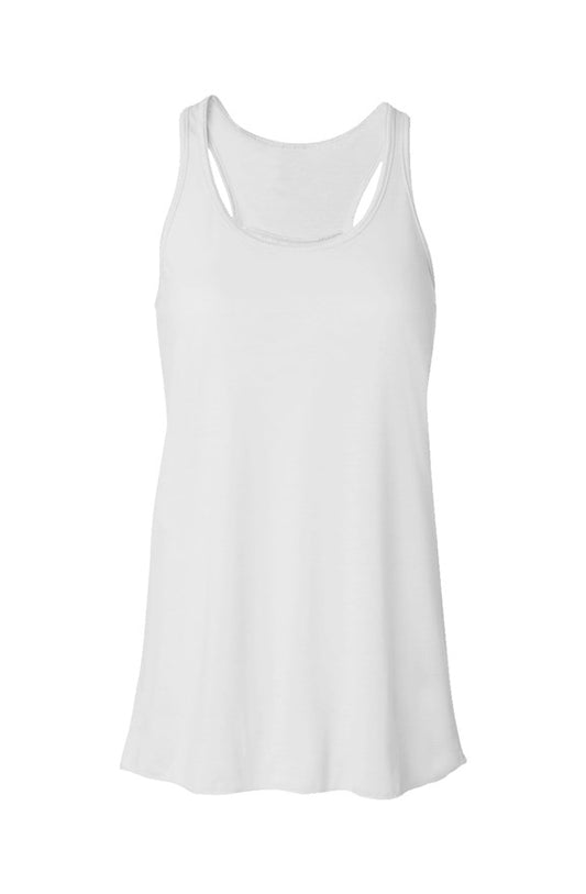 White Flowy Racerback Tank