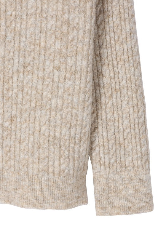 Oversize cable sweater