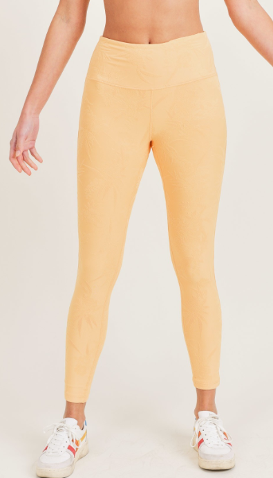 Hannah Paradise Champagne Colored Leggings Activewear