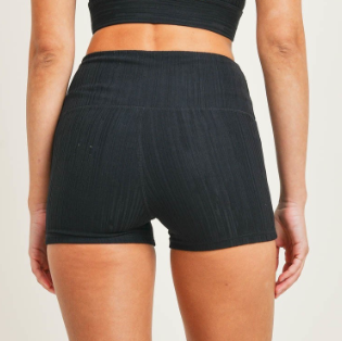 Abby Black Activewear Shorts