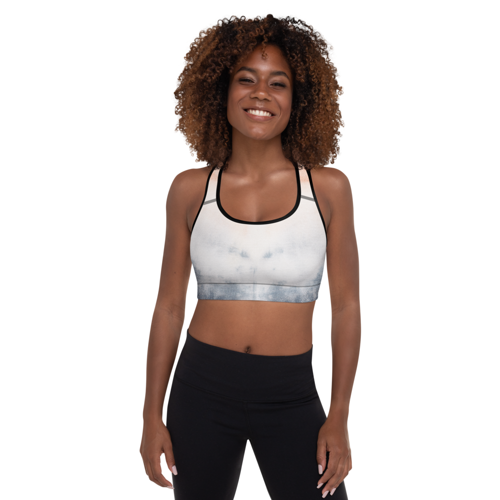 Holly Padded Marble Pattern Sports Bra 