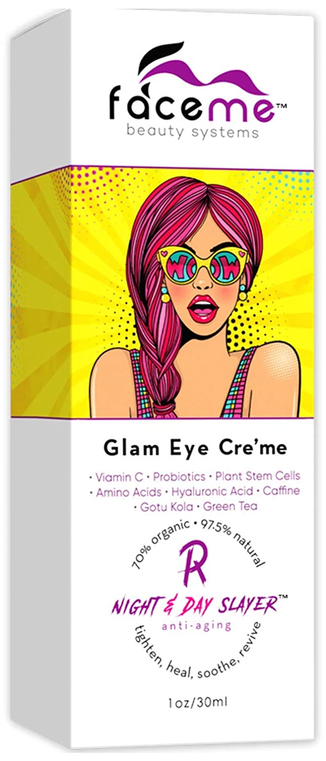 Eye Cream, Anti-Aging + Youth Promoting, Antioxidants & Botanicals- Vanquish Puffiness, Slay Inflammation, Super Hydrate, Smooth Fine Lines, Tighten & Firm with Caffeine, Plant Stem Cells 1 oz